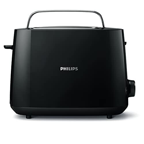 Philips Philips Toaster, 8 Settings, Integrated bun warming rack, Compact design, Black, HD2581/91 1