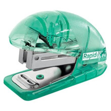 Esselte Rapid Mini Stapler, Top Loading, 10 Sheet Capacity, Integrated Staple Remover, Small, Home, Office, School Use, Staples Included, Colour'