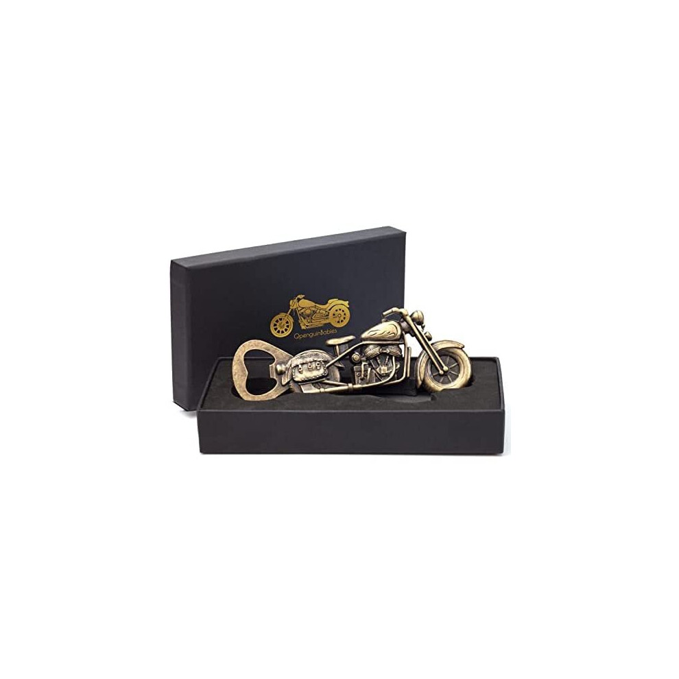 Unique Motorcycle Beer Gifts for Men Vintage Motorcycle Bottle Opener, Fathers Day Gift Birthday Christmas Gift for Him Dad Husband Grandpa