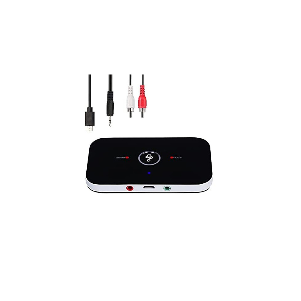 Bluetooth 5.0 Transmitter Receiver Audio Adapter, Upgrade 2-In-1 Wireless Bluetooth Receiver With Rca/3.5Mm Aux Compatible Low Latency Hd Sound F 714216678617