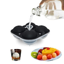 Silicone Ice Ball Maker Mould, 6.6cm(3inch) Sphere Ice Cube Trays - Great for Kids with Candy Pudding Jelly Milk Juice Chocolate Mould or Co