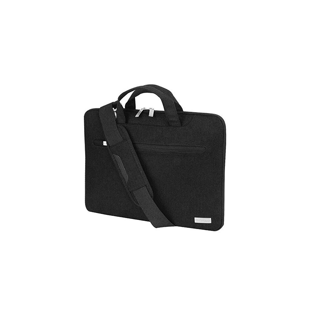 Techgear Case For 14" - 14.6" Laptops, Portable Multi-Function Laptop Case With Adjustable Shoulder Strap, Luggage Strap & Suppressible Handles,