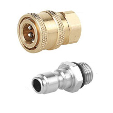 DUDUA 1/4 Quick Connector Pressure Washer Fittings M14 Male Threaded Brass Garden Hose Tap Connector Adaptor