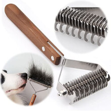 onebarleycorn - Coat King Dog Dematting Comb,Pet Grooming Tool Undercoat Rake Removes Loose Undercoat, Knots, Mats and Tangled Hair for cats