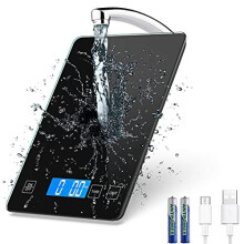 Keukenweegschaal, Digitale Voedselweegschaal, USB Oplaadbare Elektronische Koken Voedselweegschaal - LED Display, Nauwkeurig, Precisie, Waterdicht