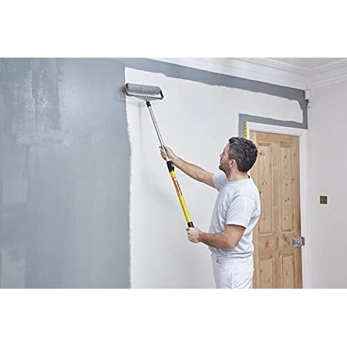 ProDec PREX003 2' - 4' Button Lock Extension Pole for Paint Roller Frames, Yellow 2