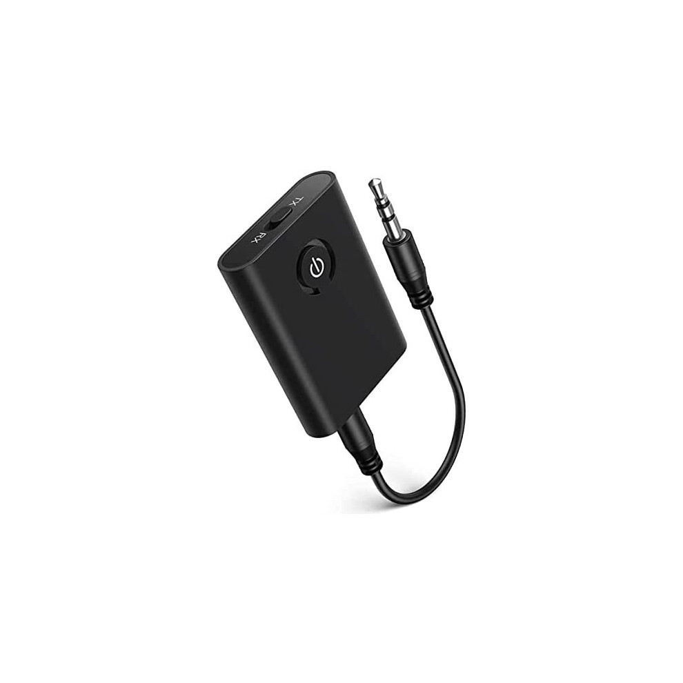 Bluetooth 5.0 Transmitter Receiver, 2 In 1 Bluetooth Adapter Mini Portable 3.5Mm Jack, Low Latency Compatible With Bluetooth Audio Devices For Pc 714216620487