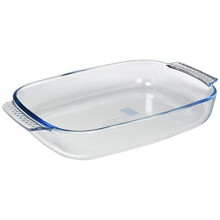 Pyrex Borosilicate Glass Rectangular Roaster with Easy Grip Handles, 39x25cm