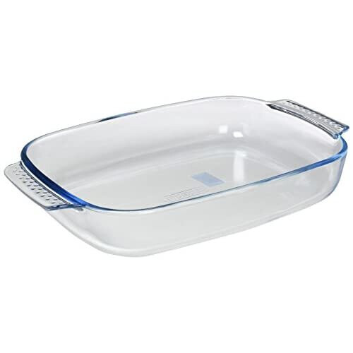 Pyrex Pyrex Borosilicate Glass Rectangular Roaster with Easy Grip Handles, 39x25cm