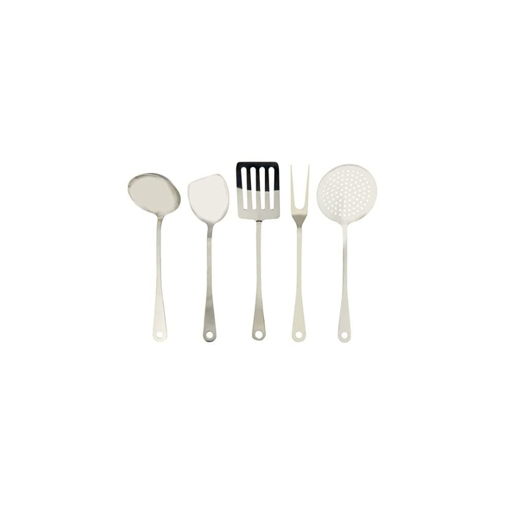 Alessi | AJM19S5 L - Design Kitchen Serving Spoon Set in 18/10 Stainless Steel, 5 pieces