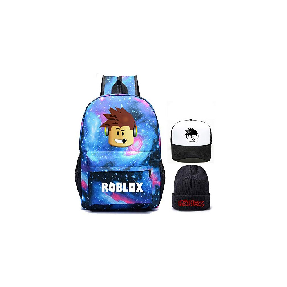 Kids Roblox Backpack Student Bookbag Shcool Bag Rucksack for Boys Girls Teens Game Fans Gifts