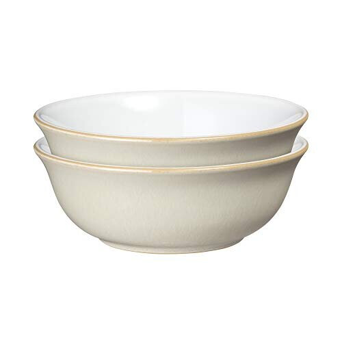 Denby Denby 16048807 Linen 2 Piece Cereal Bowl Set , Cream