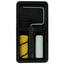 Coral 43102 Task Partner Paint Mini Roller Kit for Emulsion and Gloss, Black, 4 Inch, Set of 4 Pieces