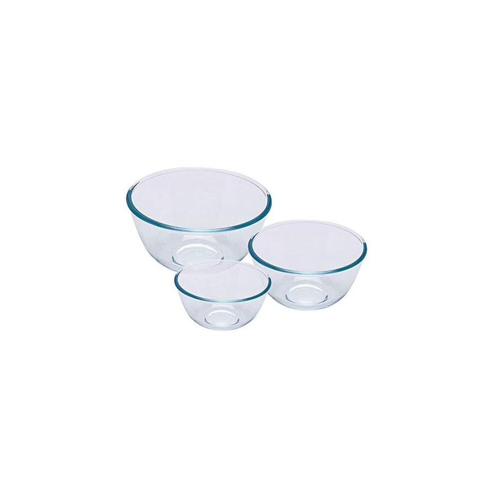 Pyrex Bowl Set, 0.5L/1.0L /2.0L, Piece Size 3