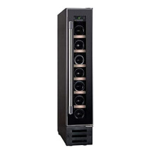 Hoover HWCB15UK Freestanding Wine Cooler, Single Zone Temperature, 7 Bottle Storage, 15cm wide, Black