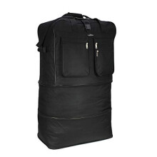 ARIANA Extra Large Strong Expandable Cargo Zipper Duffle Wheeled Travel Bag - 855 (36"- H95xW54xD34cm)