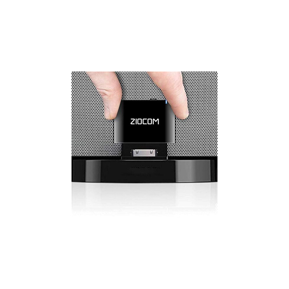 Ziocom 30 Pin Bluetooth Adapter Receiver For Bose Iphone Ipod Sounddock And Other 30 Pin Dock Speakers With 3.5Mm Aux Cable(Not For Car/Motorcycl 655160808074
