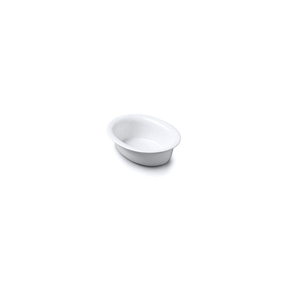 Wm Bartleet & Sons 1750 Wm Bartleet & Sons Traditional Porcelain Individual Serving Oval Pie Crust Dish, 18Cm White