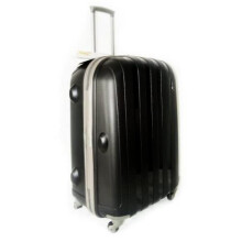 Luggage X - 66 cm (26") Hard Sided Black Polypropylene Lightweight Trolley Suitcase
