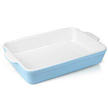 Ronnior Individual Lasagne Dish Large Deep, Ceramic Oven Dish, Serving Dish, Rectangular Baking Dish, Ceramic Baking Tray, Roasting Cooking