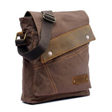 Yimidear Men's Retro Canvas Bag Messenger Bag Single Shoulder Bag Briefcase (Coffee)