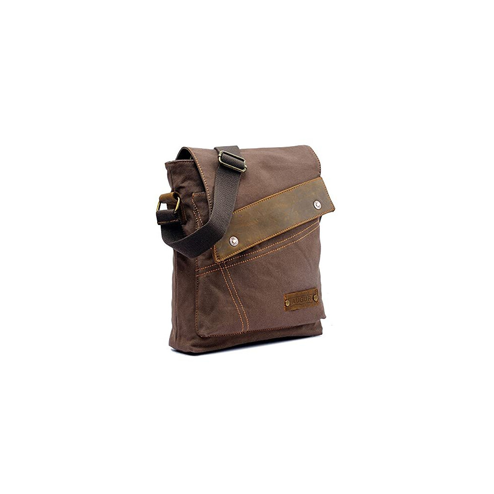 Yimidear Men's Retro Canvas Bag Messenger Bag Single Shoulder Bag Briefcase (Coffee)