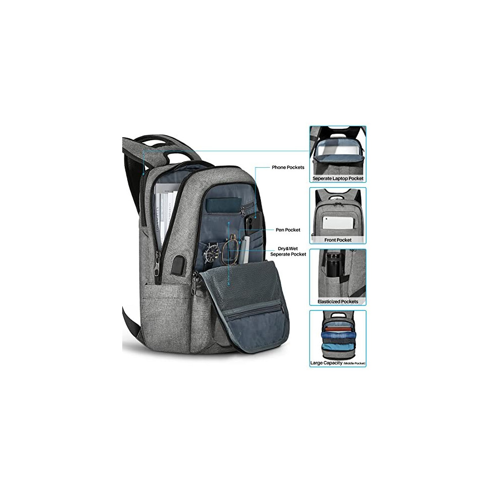 Kopack waterproof anti store theft laptop backpack