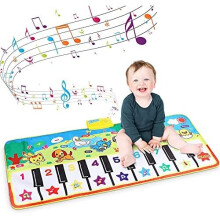 RenFox Piano Music Dance Mat,Music Dance Mat for Toddlers, Piano Music Mat with 8 Animal Sounds Musical Mat Toy Gift for Boys and Girls 1-5