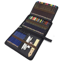 Sketching Drawing Pencils Set, 72 Piece Coloured Pencils and Sketching Pencils Set with Drawing Tool in Canvas Pencil Bag - Perfect for Artists,