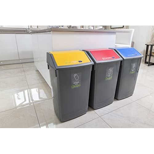 Addis Set of 3 Recycling 60 Litre Waste Utility Office Business