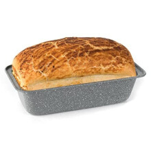 Salter BW02776G Marble Collection Carbon Steel Non Stick Loaf Baking Pan, Perfect for Bread, Malt Loaf & Cakes, Grey, 27 cm