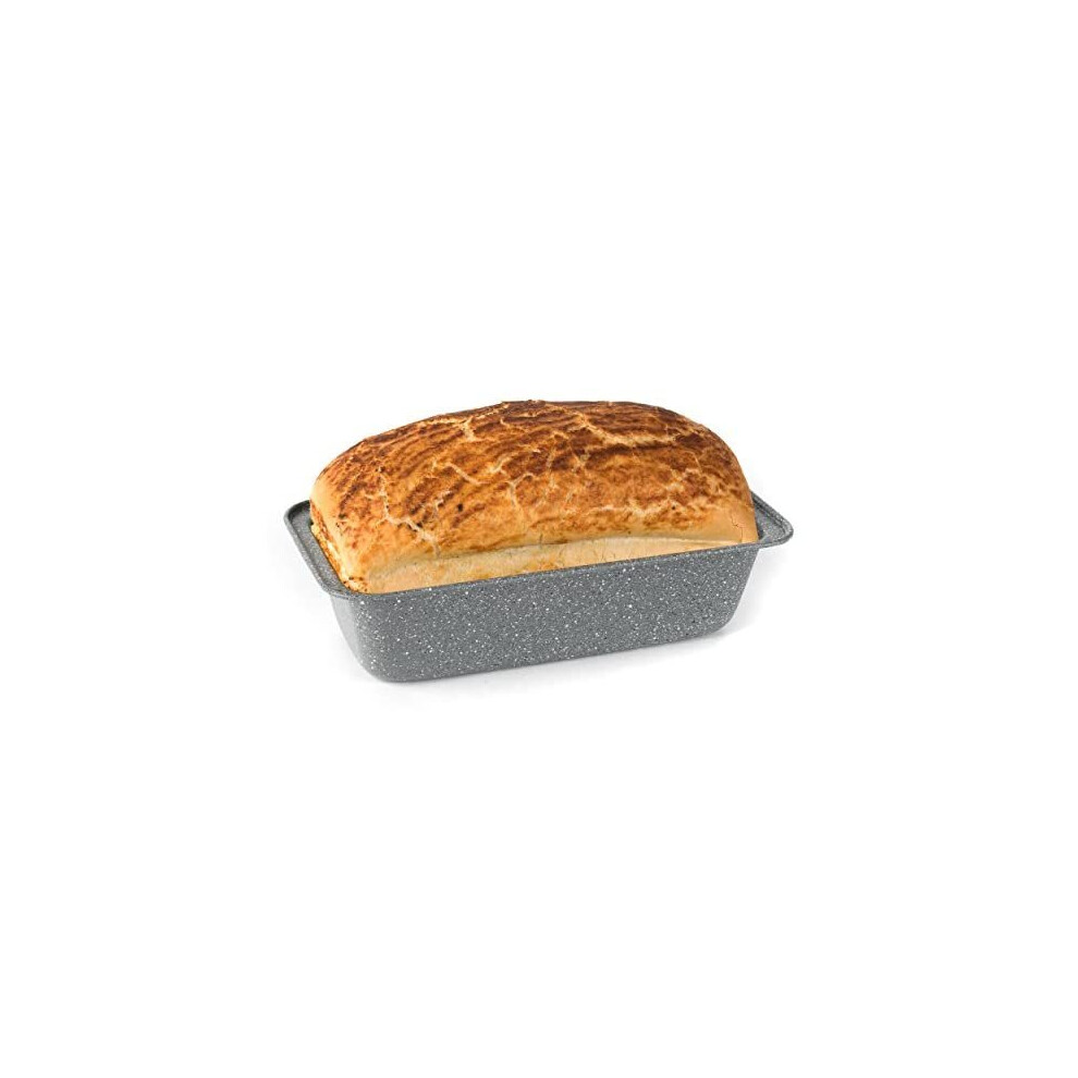 Salter BW02776G Marble Collection Carbon Steel Non Stick Loaf Baking Pan, Perfect for Bread, Malt Loaf & Cakes, Grey, 27 cm