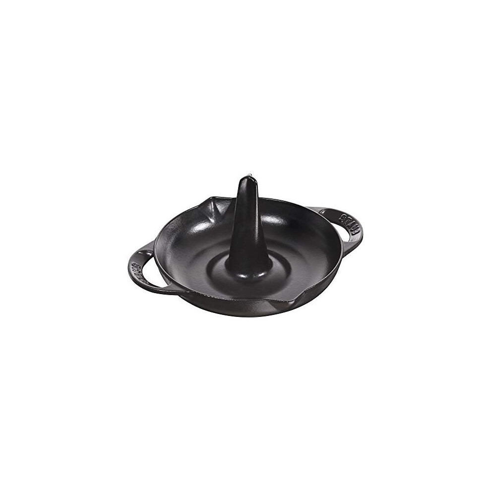 STAUB Cast Iron Vertical Roaster, Enamel, Black, 24 cm