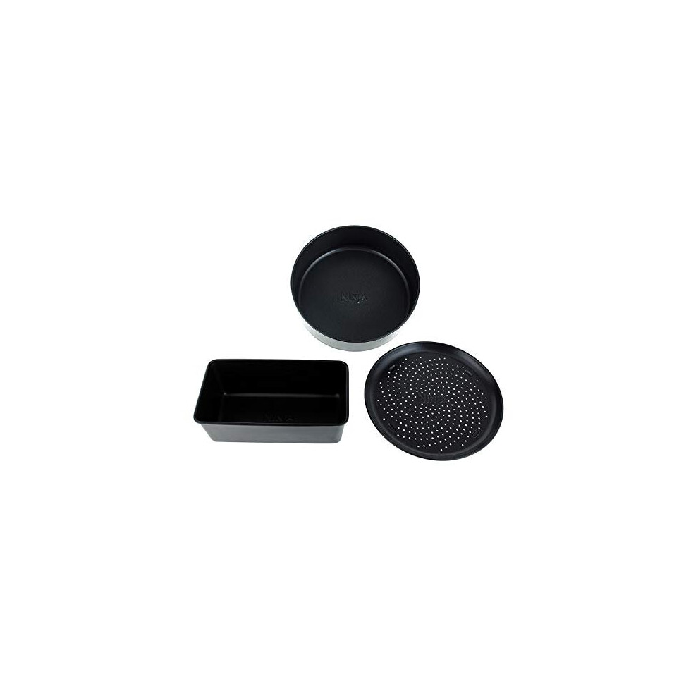 Ninja Non-Stick Loaf Tin, Cake Tin & Crisper Tray Bakeware Set [4380J300EUUK] Official Accessory Compatible with Ninja Foodi Multi-Cookers O