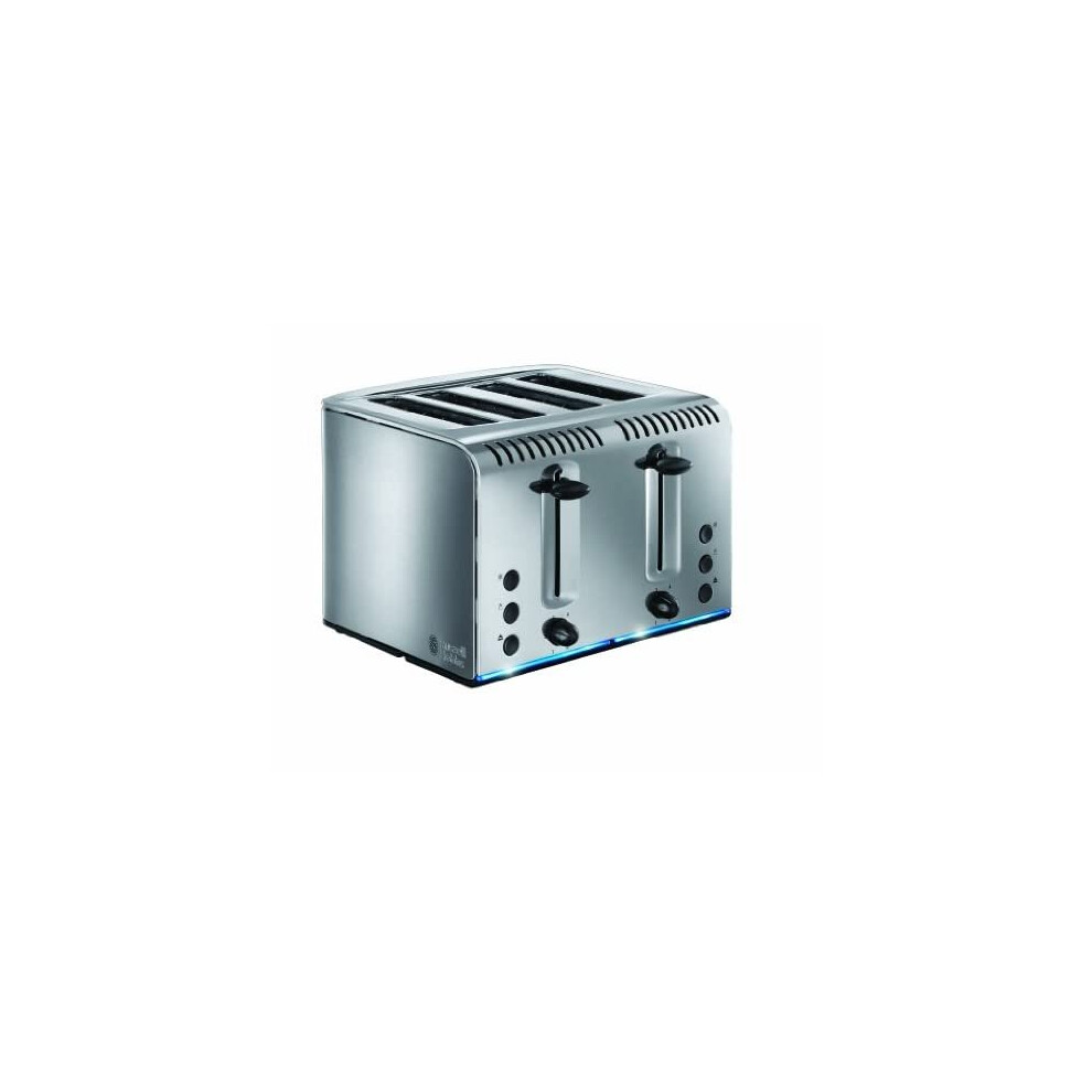 Russell Hobbs 20750 Buckingham 4-Slice Toaster, Polished, 2100 W, Stainless Steel Blue