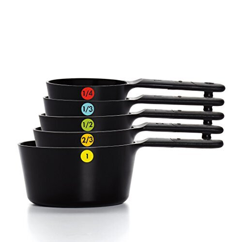 OXO OXO Good Grips Plastic Measuring Cups, 6-Piece, Black