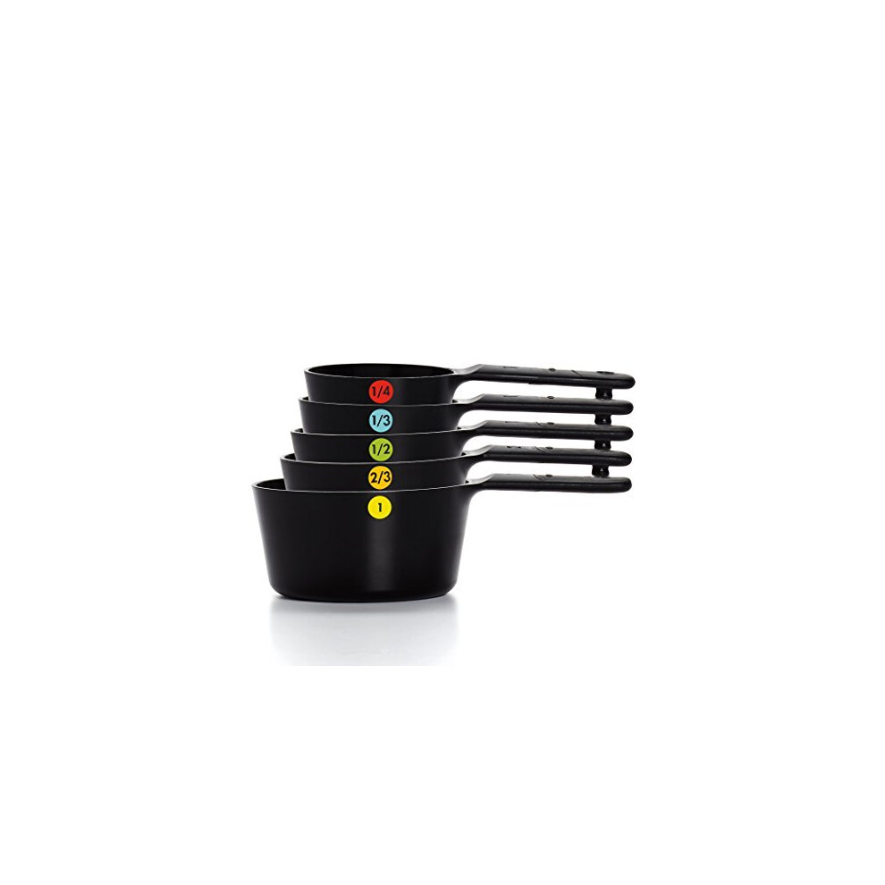 OXO Good Grips Plastic Measuring Cups, 6-Piece, Black