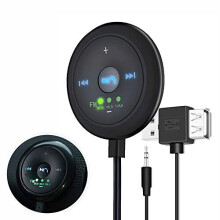 TINYOUTH USB FM Transmitter & BT Car Adapter - 12-24V, FM 87.5/95.0/108.0, AUX, Memory, Magnetic LED Display, Hands-Free Call