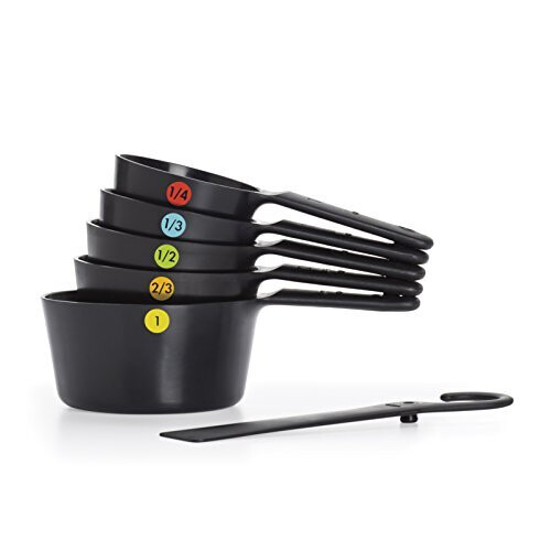 OXO OXO Good Grips Plastic Measuring Cups, 6-Piece, Black 2