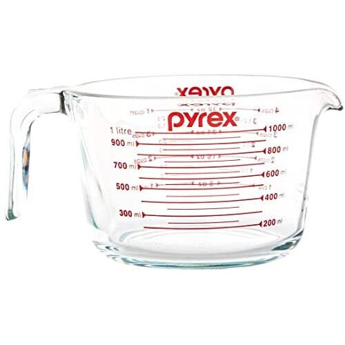 Pyrex Pyrex SYNCHKG039125 4 Measuring Cup, Clear with Red Graphics, Glass 1
