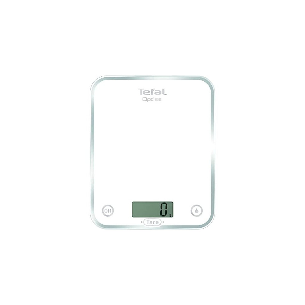 Tefal Optiss BC5000V0 Kitchen Scales Maximum Weight Supported 5Â kg with 1Â g Measurement Increments Glass White