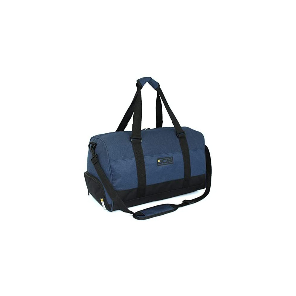 JCB - Men's Large Holdall Bag, 35L - Polyester Twill, Large Bag - Includes Internal Shoe Compartment, 6 External Pockets - Travel Essentials - St
