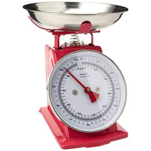 Premier Housewares 807083 Retro Kitchen Scales with Bowl Stainless Steel Food Cooking Scales 5kg Food Scales Weighing Kitchen Scale Bowl Hot