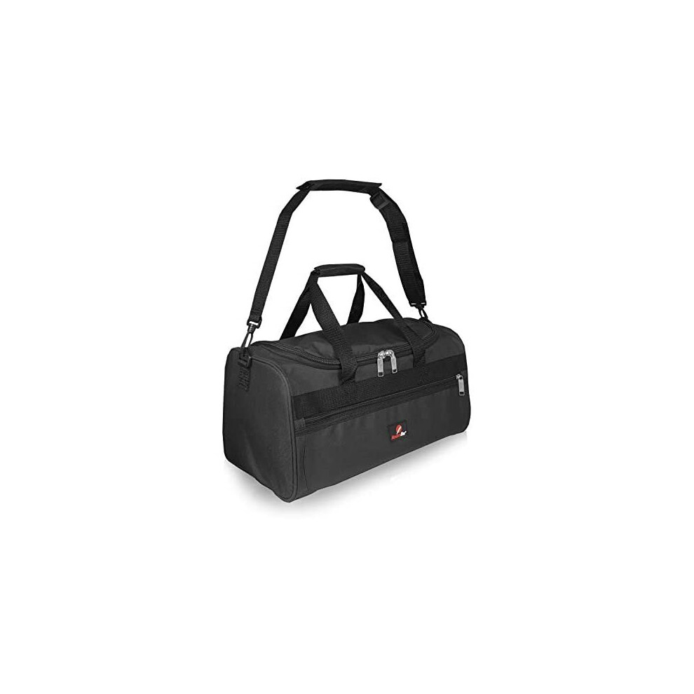 Roamlite Hand Luggage Size Bags - Small Travel Holdalls Ryanair 2nd Item - Cabin Approved Polyester Duffle - 40 cm x25x20, 20 Litre - RL59K (Blac-image-OPC-P8XCHMQ-NEW