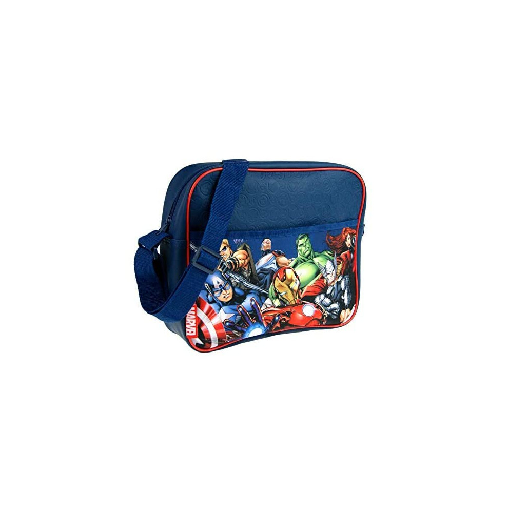 Marvel Avengers Messenger Bag with All Characters Large Shoulder Bag School Backpack for Marvel Super Fans Courier Book Bag Back to School or Col
