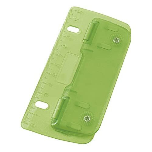 Wedo 67 811 8 cm Flat 2 Hole Pocket Punch - Green