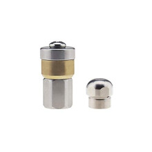 2Pcs G1/8 Sewer Jet Nozzle, Fit for Pressure Washer Hose Jet Cleaning Drain (1 Front 3 Rear and Rotating 3 Rear)