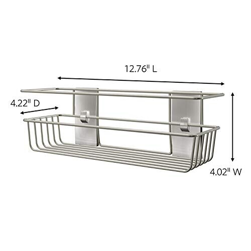 3M Command BATH31-SN-ES Shower Caddy, Satin Nickel 1