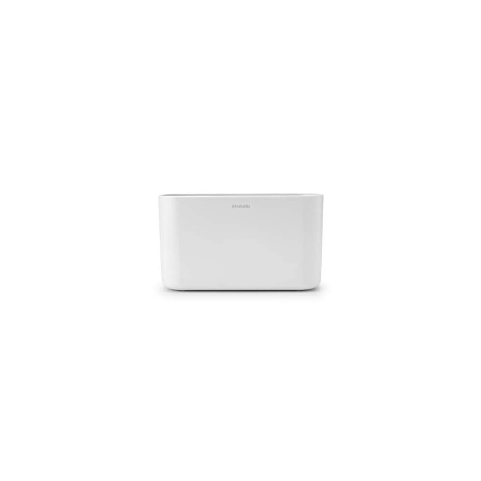 Brabantia Renew Bathroom Caddy (White) - Compartments For Toothbrushes, Toothpaste, Soap Etc - Nonslip Base And Drainage Holes White