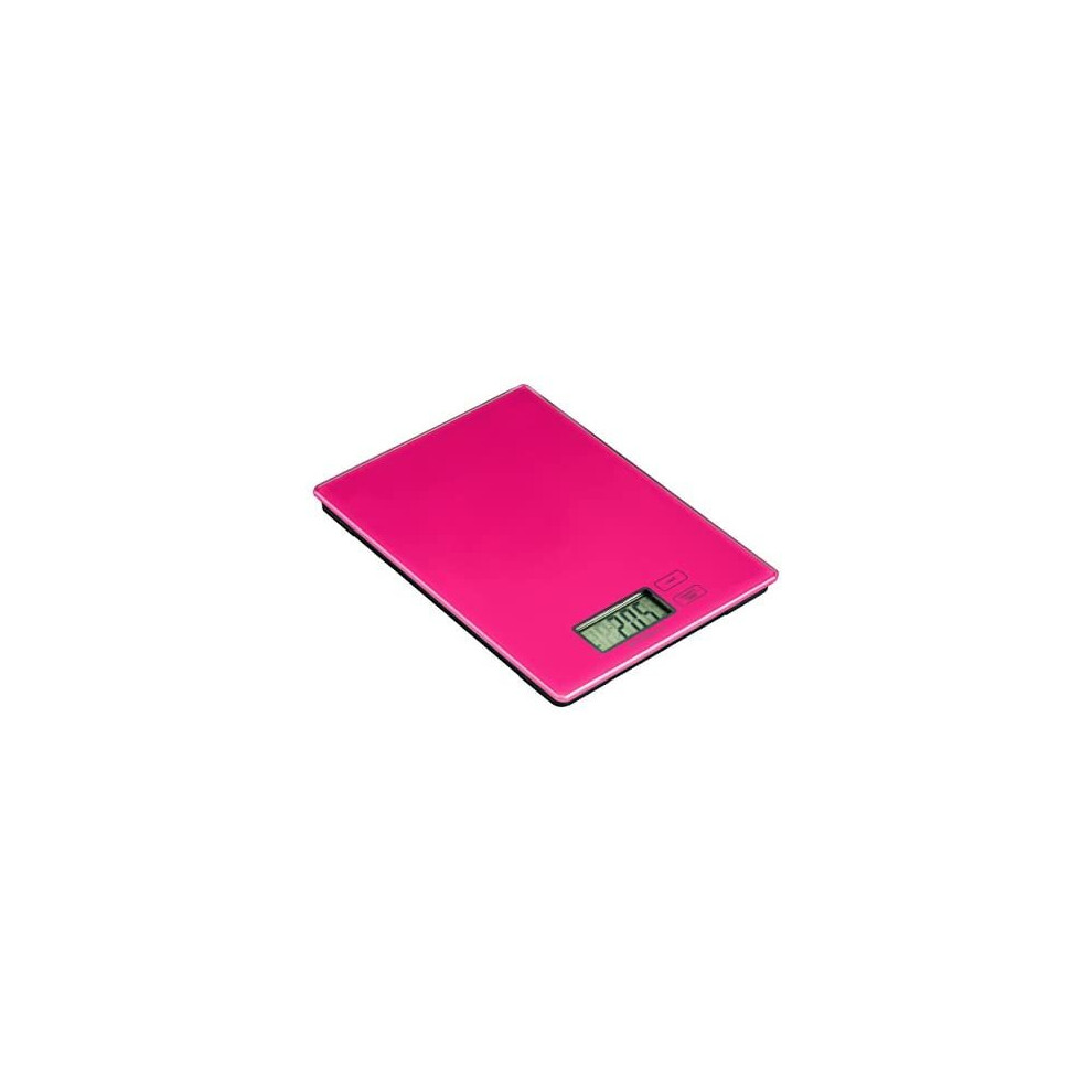 Premier Housewares Glass Kitchen Scale - Hot Pink